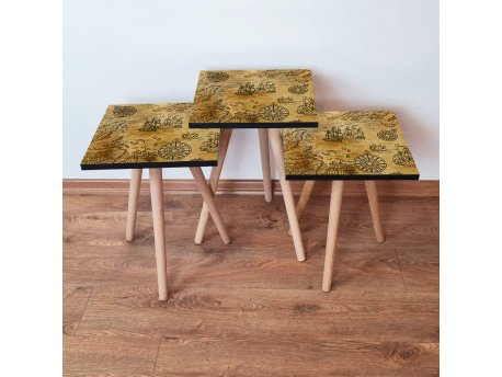 HANAH HOME Set 3 stočića 3Shp145 Camel