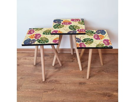 HANAH HOME Set 3 stočića 3Shp139 Multicolor