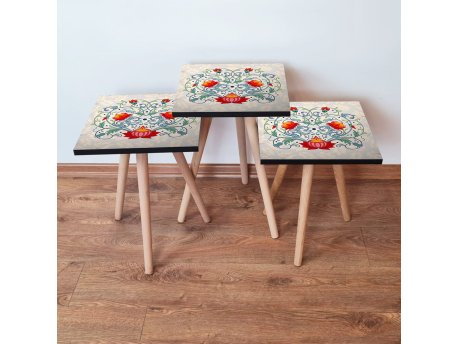 HANAH HOME Set 3 stočića 3Shp144 Multicolor