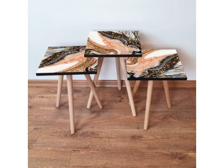 HANAH HOME Set 3 stočića 3Shp147 Multicolor