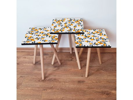 HANAH HOME Set 3 stočića 3Shp158 White