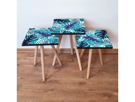HANAH HOME Set 3 stočića 3Shp165 Navy Blue
