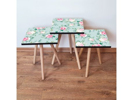 HANAH HOME Set 3 stočića 3Shp167 Green
