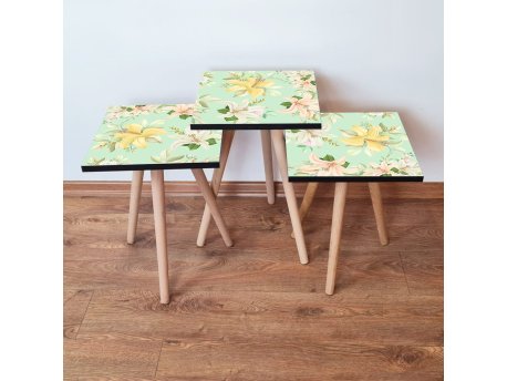 HANAH HOME Set 3 stočića 3Shp168 Green