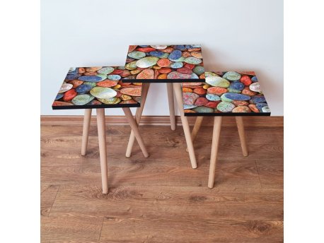 HANAH HOME Set 3 stočića 3Shp17 Multicolor