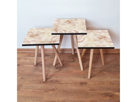 HANAH HOME Set 3 stočića 3Shp173 Beige