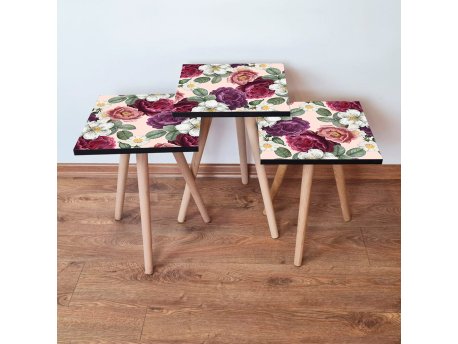 HANAH HOME Set 3 stočića 3Shp174 Multicolor