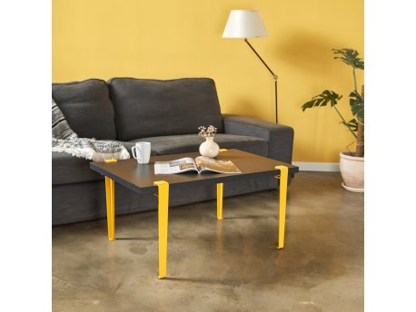HANAH HOME Sto za kafu Neda Anthracite Yellow