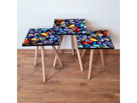 HANAH HOME Set 3 stočića 3Shp18 Multicolor
