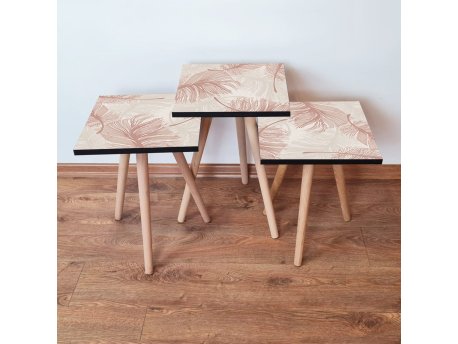HANAH HOME Set 3 stočića 3Shp188 Beige