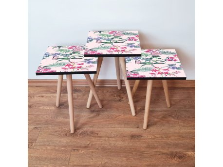 HANAH HOME Set 3 stočića 3Shp191 Multicolor