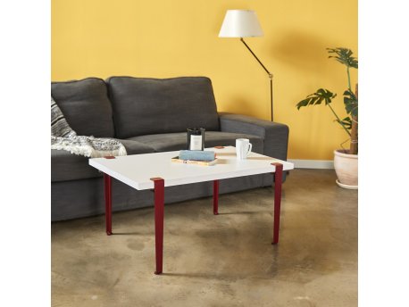 HANAH HOME Sto za kafu Neda White Burgundy