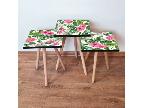 HANAH HOME Set 3 stočića 3Shp192 Pink