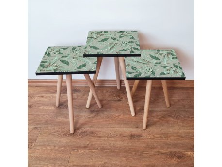 HANAH HOME Set 3 stočića 3Shp193 Green