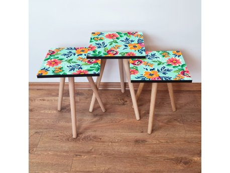 HANAH HOME Set 3 stočića 3Shp196 Multicolor
