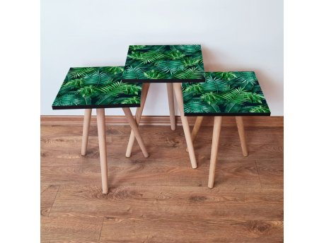 HANAH HOME Set 3 stočića 3Shp202 Green