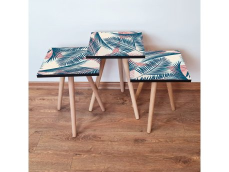 HANAH HOME Set 3 stočića 3Shp208 Navy Blue