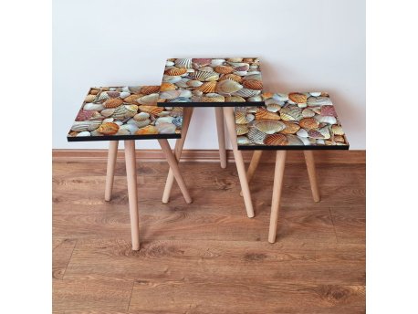 HANAH HOME Set 3 stočića 3Shp21 Orange