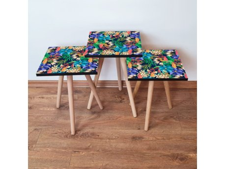 HANAH HOME Set 3 stočića 3Shp214 Multicolor