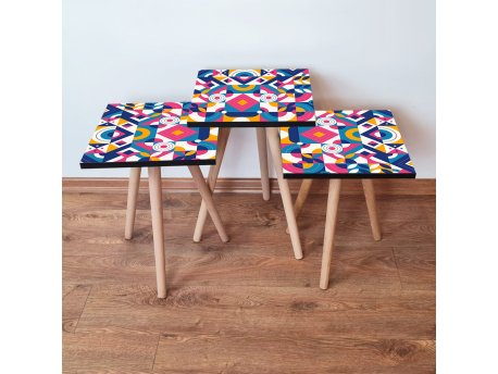 HANAH HOME Set 3 stočića 3Shp215 Multicolor