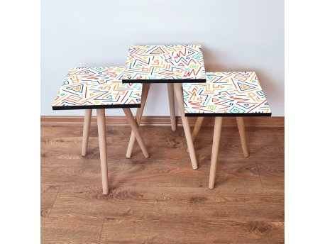 HANAH HOME Set 3 stočića 3Shp216 Multicolor