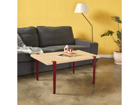 HANAH HOME Sto za kafu Neda Wooden Burgundy