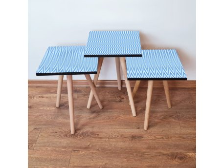 HANAH HOME Set 3 stočića 3Shp220 Blue