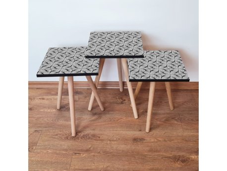 HANAH HOME Set 3 stočića 3Shp222 White