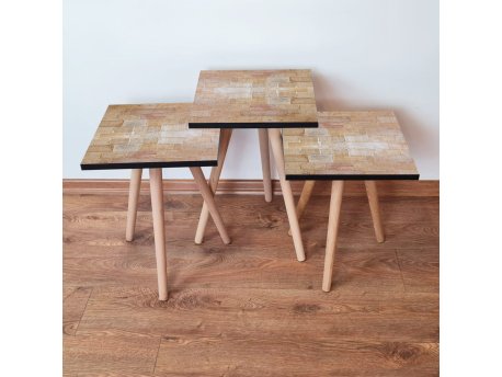 HANAH HOME Set 3 stočića 3Shp223 Beige