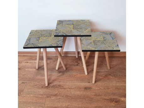 HANAH HOME Set 3 stočića 3Shp225 Grey