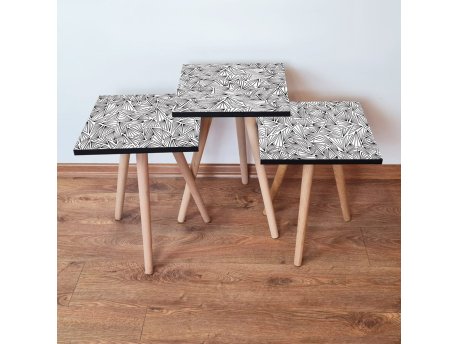HANAH HOME Set 3 stočića 3Shp229 White