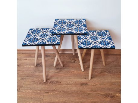 HANAH HOME Set 3 stočića 3Shp23 Navy Blue