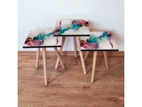 HANAH HOME Set 3 stočića 3Shp230 Pink