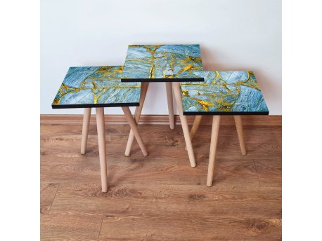HANAH HOME Set 3 stočića 3Shp235 Blue