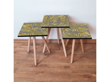 HANAH HOME Set 3 stočića 3Shp237 Grey