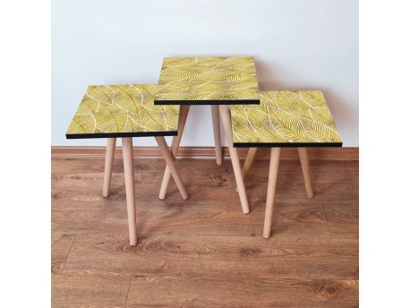 HANAH HOME Set 3 stočića 3Shp239 Yellow
