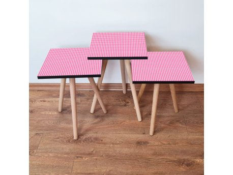 HANAH HOME Set 3 stočića 3Shp240 Pink