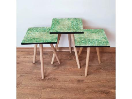 HANAH HOME Set 3 stočića 3Shp245 Green
