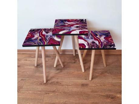 HANAH HOME Set 3 stočića 3Shp249 Multicolor