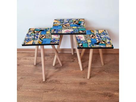 HANAH HOME Set 3 stočića 3Shp25 Multicolor