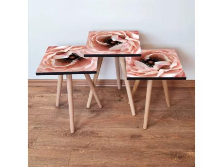 HANAH HOME Set 3 stočića 3Shp251 Salmon