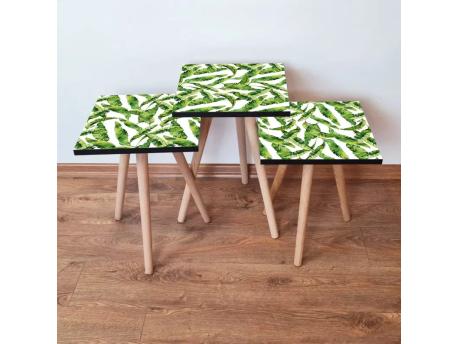 HANAH HOME Set 3 stočića 3Shp253 Green