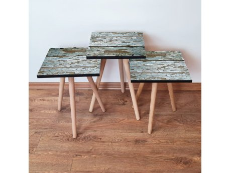 HANAH HOME Set 3 stočića 3Shp257 Green