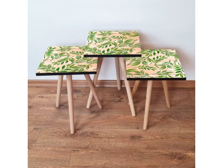 HANAH HOME Set 3 stočića 3Shp261 Salmon