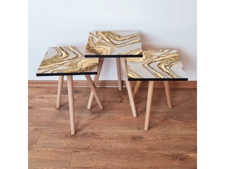 HANAH HOME Set 3 stočića 3Shp263 Beige