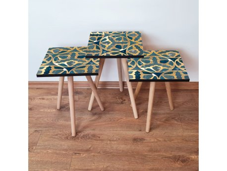 HANAH HOME Set 3 stočića 3Shp274 Navy Blue
