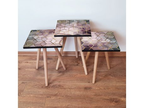 HANAH HOME Set 3 stočića 3Shp275 Multicolor