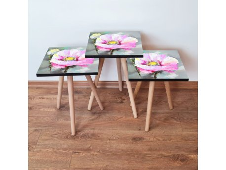 HANAH HOME Set 3 stočića 3Shp299 White