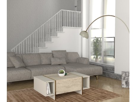 HANAH HOME Sto za kafu Veyron Travertine Sandstone