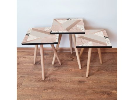 HANAH HOME Set 3 stočića 3Shp320 Beige